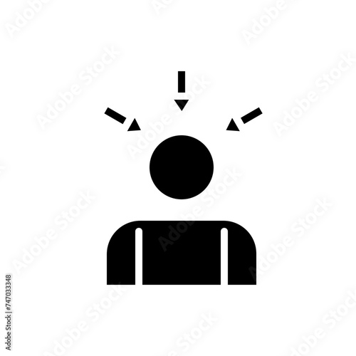 introvert who accepts advice solid icon