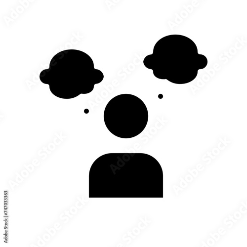  introvert with imagination solid icon