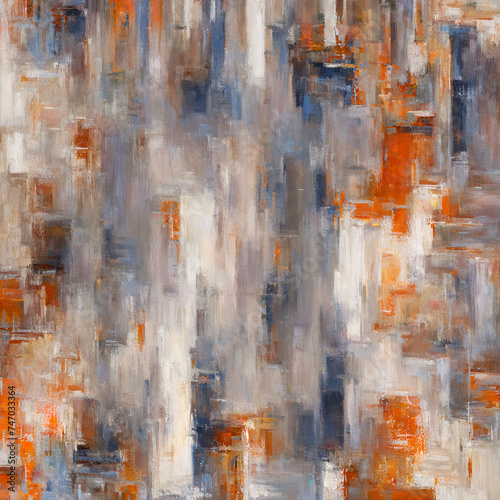 orange - gray - white texture in impressionism style