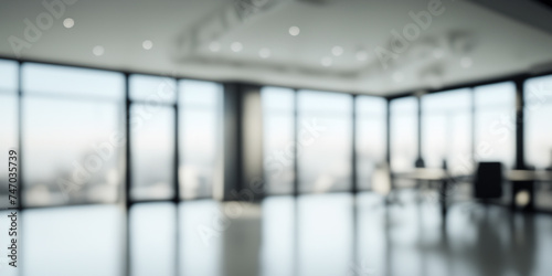 Blurred Background Of Empty Modern Office
