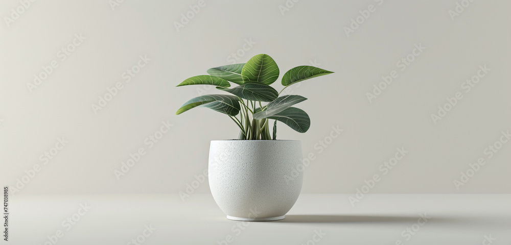 Custom-shaped plant pot mockup, offering creative forms for unique corporate branding and imaginative messages