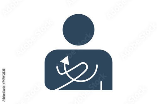 sorry sign language. Apologetic Sorry sign in with diverse hands, expressing regret. solid icon style. element illustration