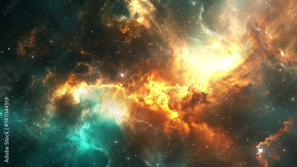 space nebula. universe background illustration. seamless looping overlay 4k virtual video animation background