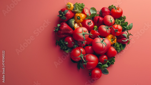 Group of vegetables with heart shaped © Creative-Touch