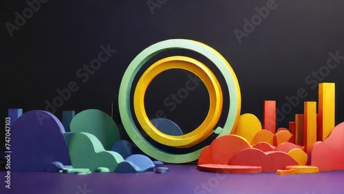abstract spiral circle  walldecoration background photo