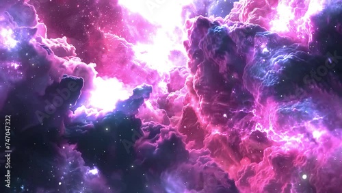 nebula space animate background concept universe. seamless looping overlay 4k virtual video animation background