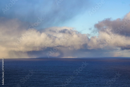 Winterwetter auf dem Meer vor dem Nordkap
