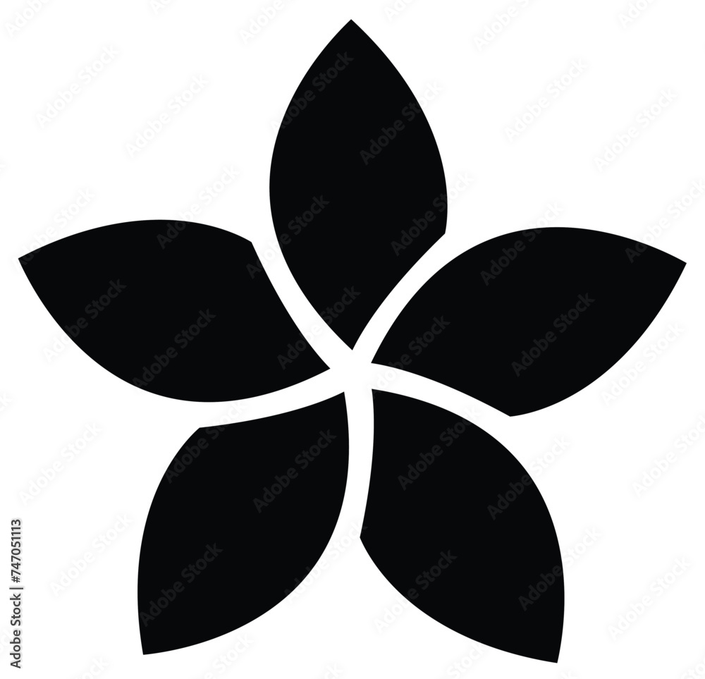 Frangipani plumeria flower icon. Frangipani sign. Plumeria symbol. flat style. Frangipani plumeria flower icon. Frangipani sign. Plumeria symbol. flat style.