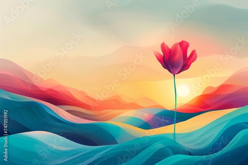 Abstract background for mother s day with flower