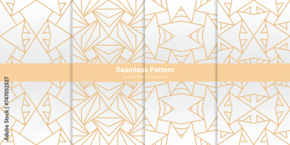 Set of geometric lines seamless patterns, geometric lines abstract, outline