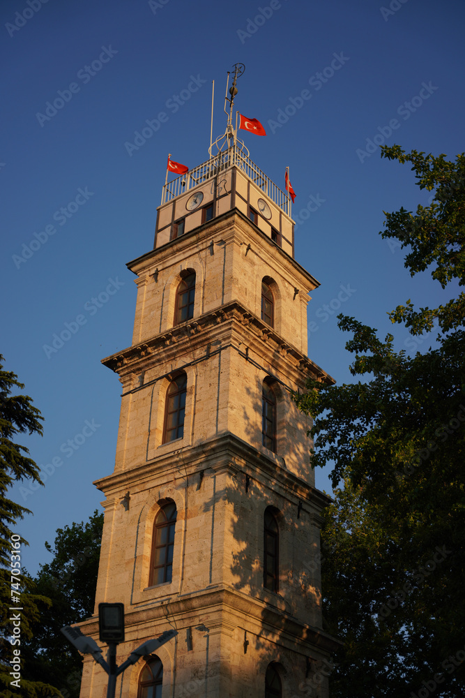 Naklejka premium Tophane Clock Tower in Bursa, Turkiye