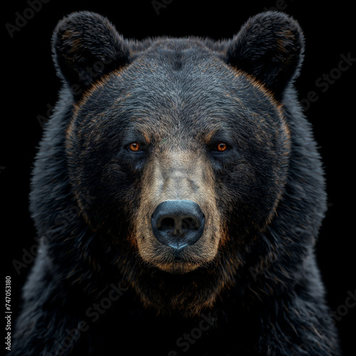 Brown bear close up portrait in the wild