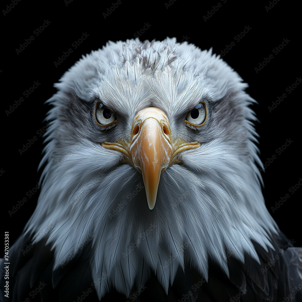 Fototapeta premium Bald Eagle Soaring majestically in American Skies