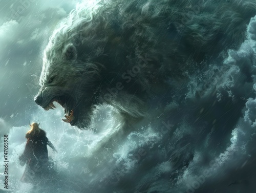 Fenrir and Odin in epic showdown, Asgard's fate hanging in balance