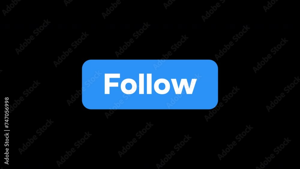 Pop Up Animation of Follow button, transparent background embed, alpha channel included. Pop Up Animation of Follow button, transparent background embed, alpha channel included.