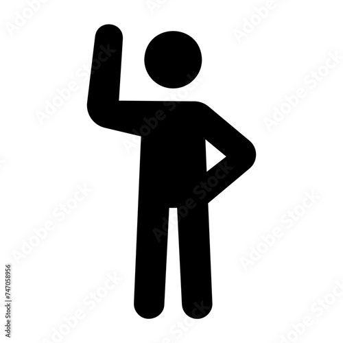 greet glyph icon