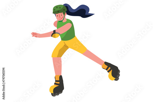  Rollerblading Extreme Sports Illustration