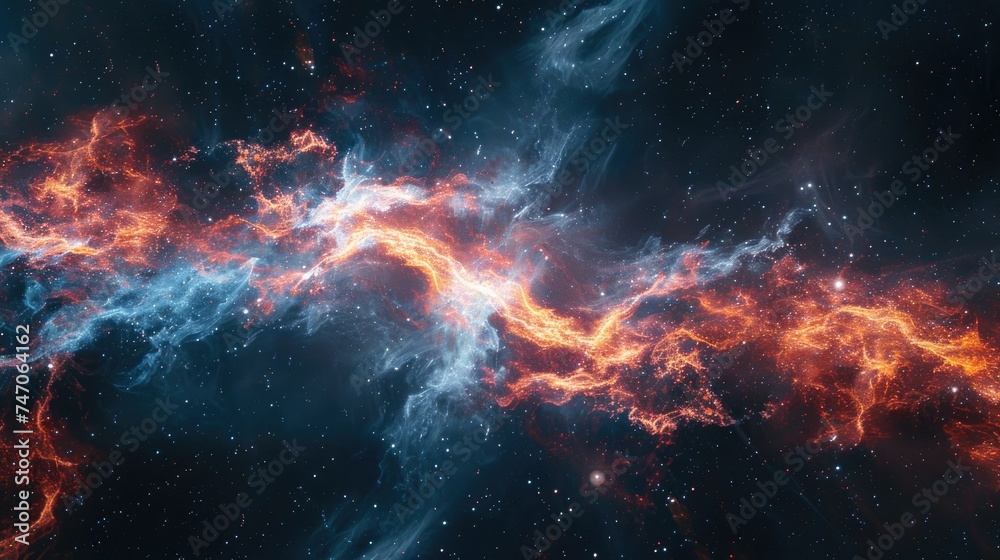 Fototapeta premium Abstract Infinity Background Scene of Cosmic Nebula