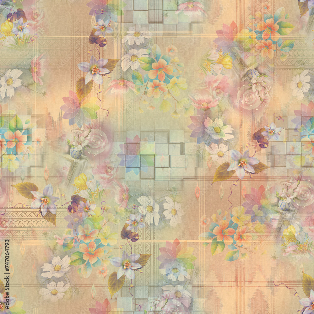 Fototapeta premium background with flowers