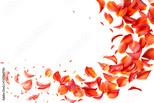 petals swirl, capturing swirling movements on a white background. photo
