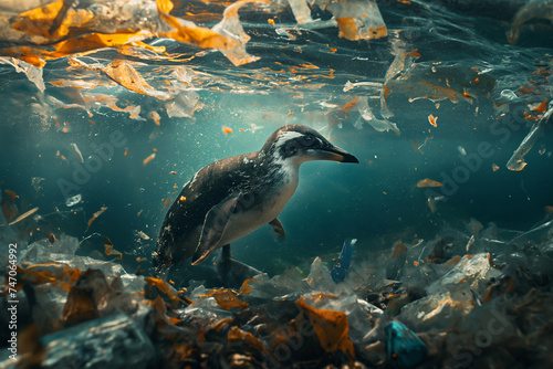 Marine animals that must face environmental disasters Garbage and plastic in the sea