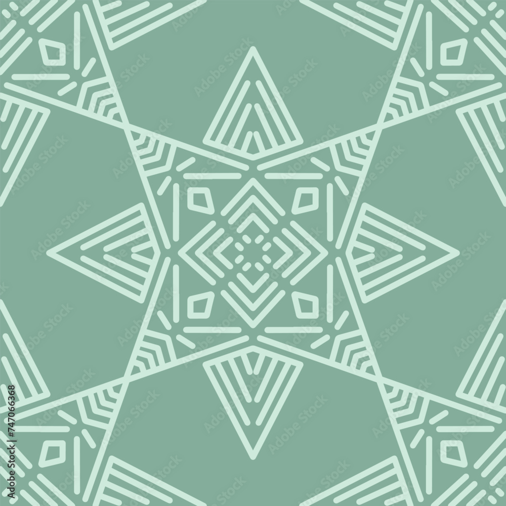 Seamless pattern with mandala ornament. The print is well suited for textiles, wallpaper and packaging. Seamless pattern with mandala ornament. The print is well suited for textiles, wallpaper and packaging.