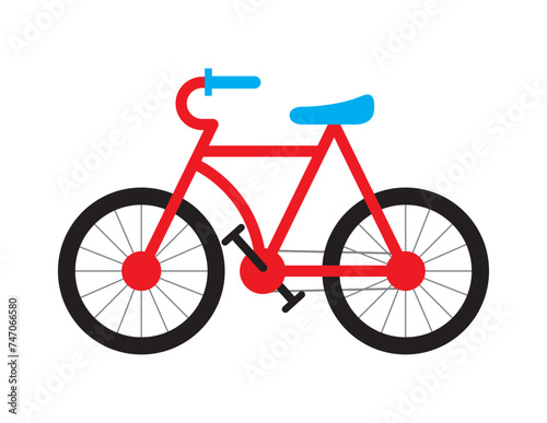 bicycle illustration for coloring book template, bicycle for kids worksheet printable