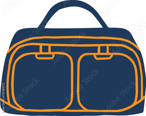 diving equipment flat style isolate on background