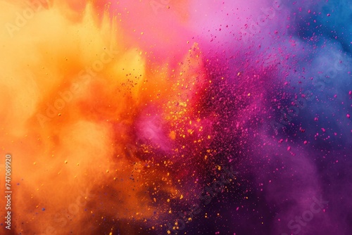 Colorful Paint Splatter - Closeup