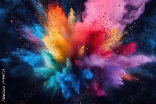 Colorful Explosion of Paint