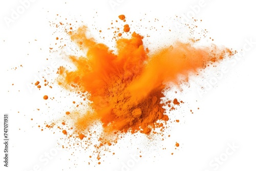 Orange Color Spreads Across the Paper