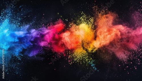 Colorful Paint Splatter Explosion - Artistic and Vibrant