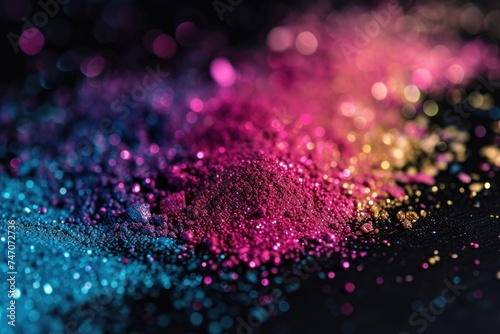 Colorful Glittery Makeup Supplies photo