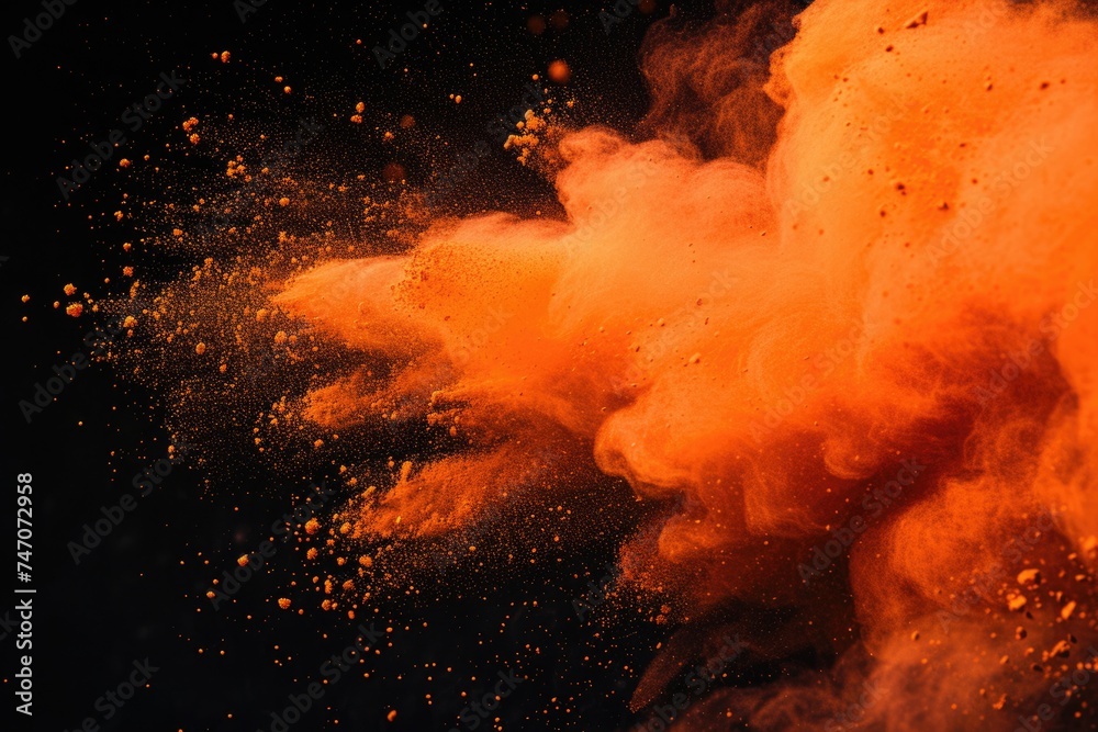 Naklejka premium Orange Dust Explosion