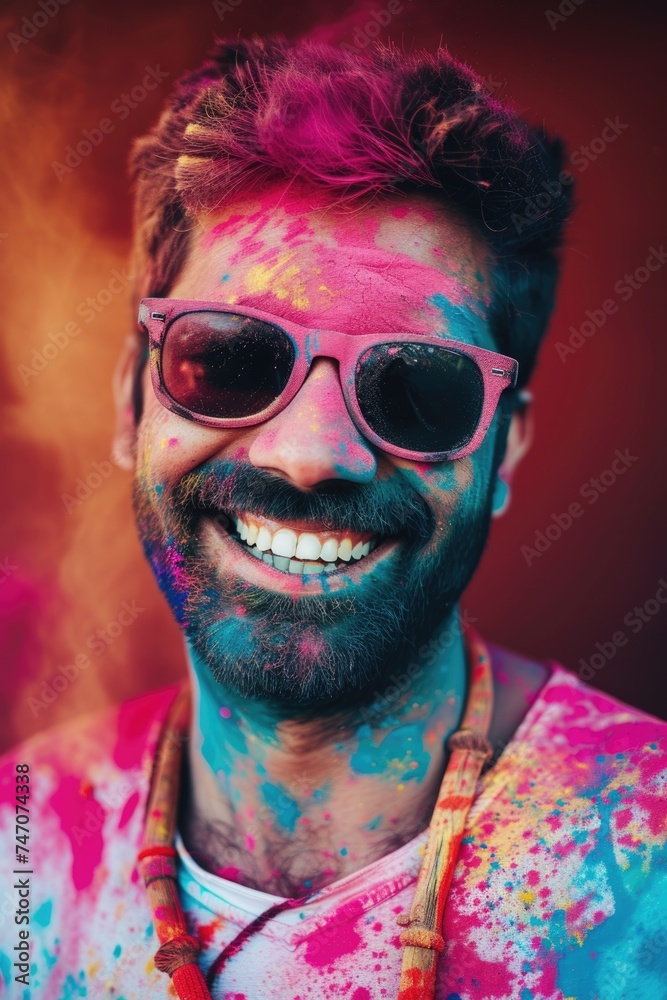Colorful Indian man with a fashionable smile. Fictional Character Created By Generated By Generated AI. Colorful Indian man with a fashionable smile. Fictional Character Created By Generated By Generated AI.