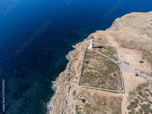 Cap Barbaria lighthouse, Formentera, Pitiusas Islands, Balearic Community, Spain photo