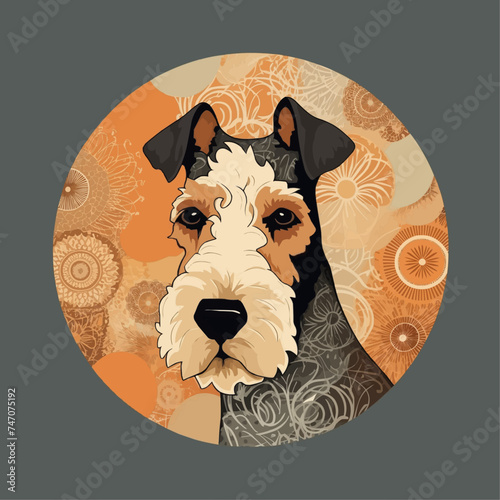 fox terrier , print