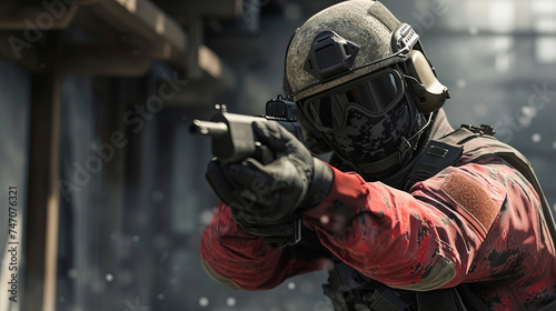 Counterstrike wingman—Immerse in the dynamic world of gaming, where strategy meets action. An AI generative masterpiece capturing the thrill of virtual warfare