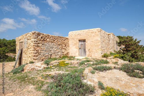 traditional dry dock, S´Algar, Formentera, Pitiusas Islands, Balearic Community, Spain photo
