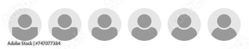 Login user headshot avatar. Person profile flat circle icon. Register mentor placeholder. Neutral gender portrait silhouette. Human empty photo picture.