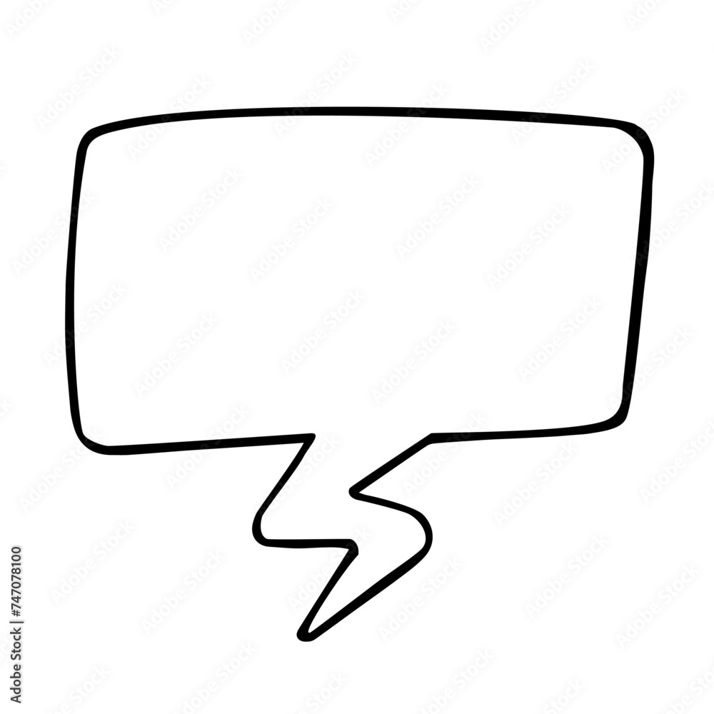 Naklejka premium Vector Comics Speech Bubble Shape Object