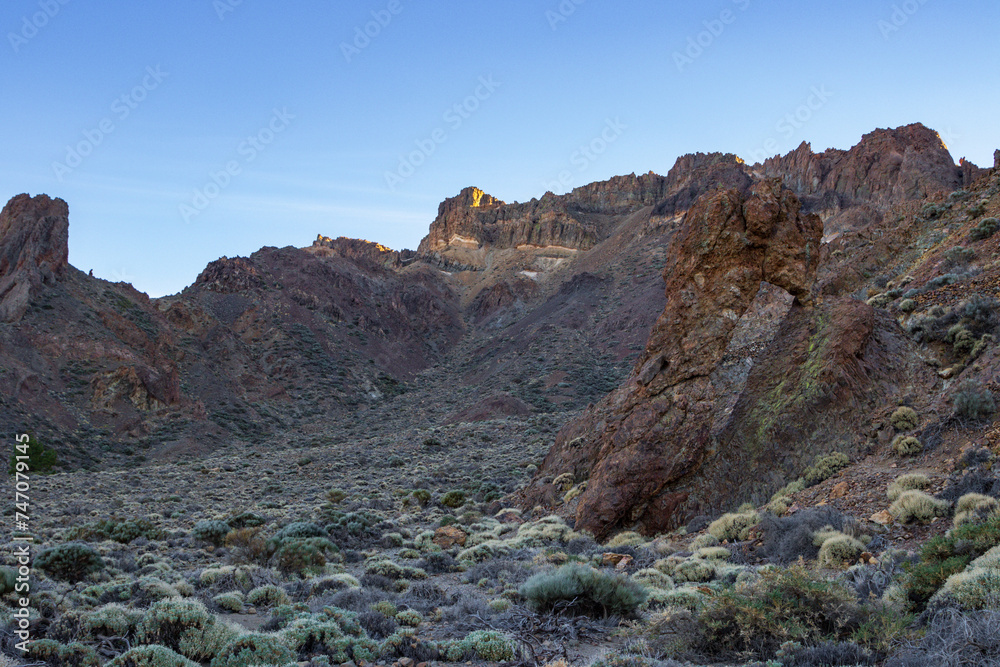 View of Teide mountain and the surrounding area in Tenerife (Spain)