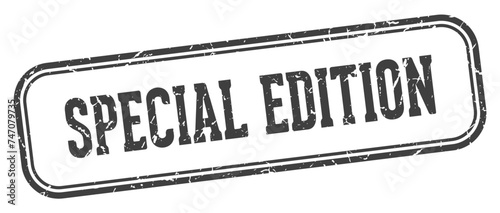 special edition stamp. special edition rectangular stamp on white background