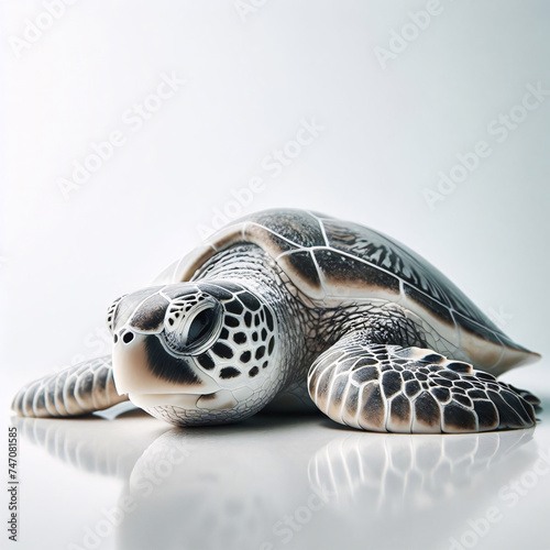 turtle on a white background © Daniel Park