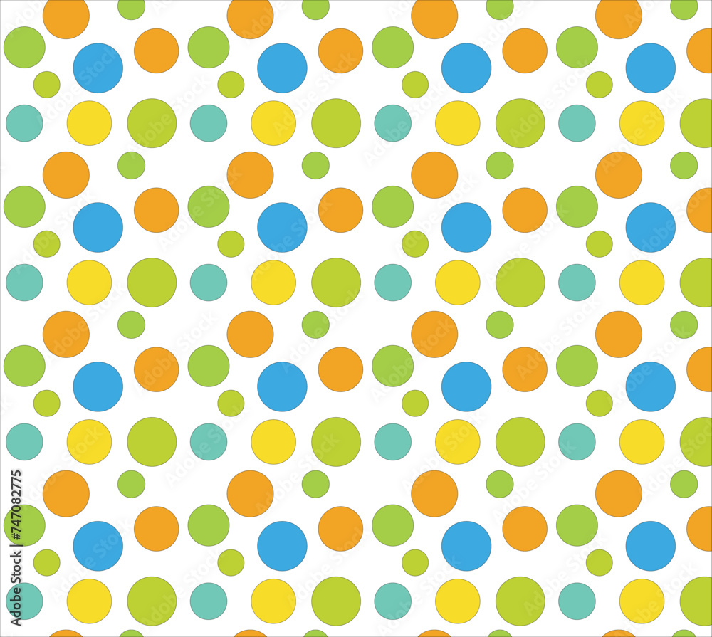 seamless background with colorful circles