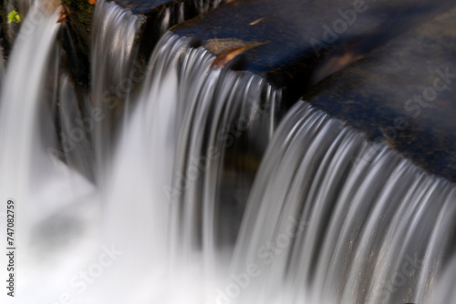 Long-exposure view of the waterfall