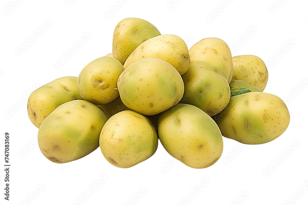 Potatoes isolated on PNG Background. Generative Ai. Potatoes isolated on PNG Background. Generative Ai.