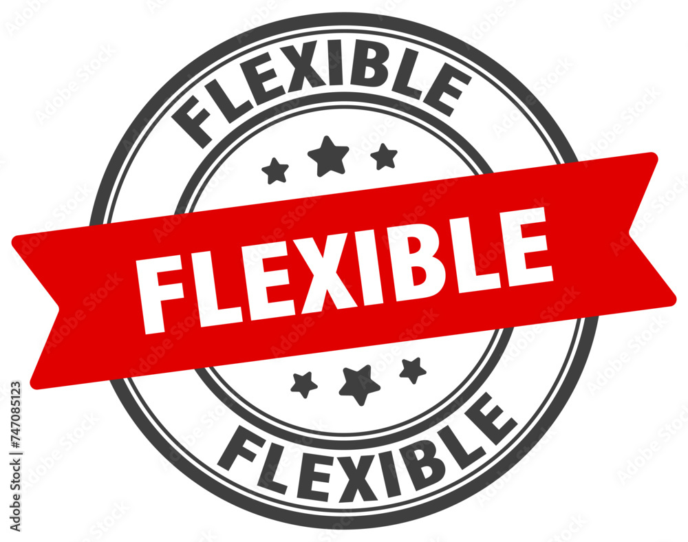 Fototapeta premium flexible stamp. flexible label on transparent background. round sign
