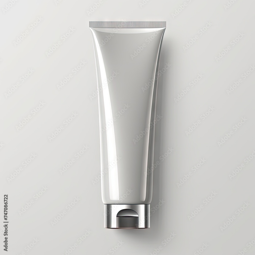 Grey Cream Tube, 3d Gel with Gray Chrome Lid, Toothpaste Product Packing, AI Grey Cream Tube, 3d Gel with Gray Chrome Lid, Toothpaste Product Packing, AI