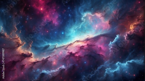 Beautiful cloud nebula, space galaxy, night sky, universe, astronomy, and supernova background wallpaper